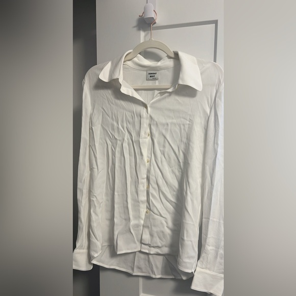 White Sunday Best blouse Size Small from Aritzia - Picture 1 of 3